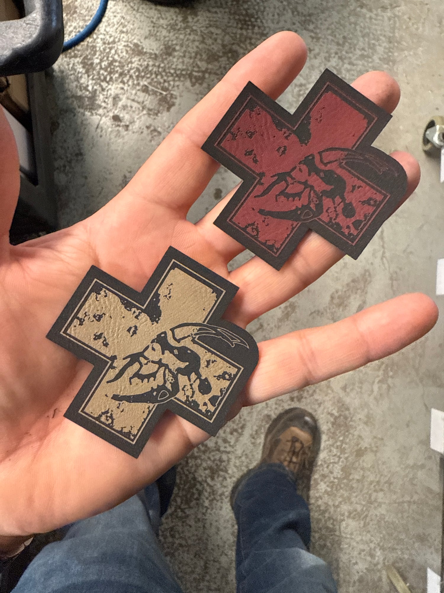 Bone Goat Cross Patch