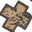 Black Goat Skull Tan Background Patch
